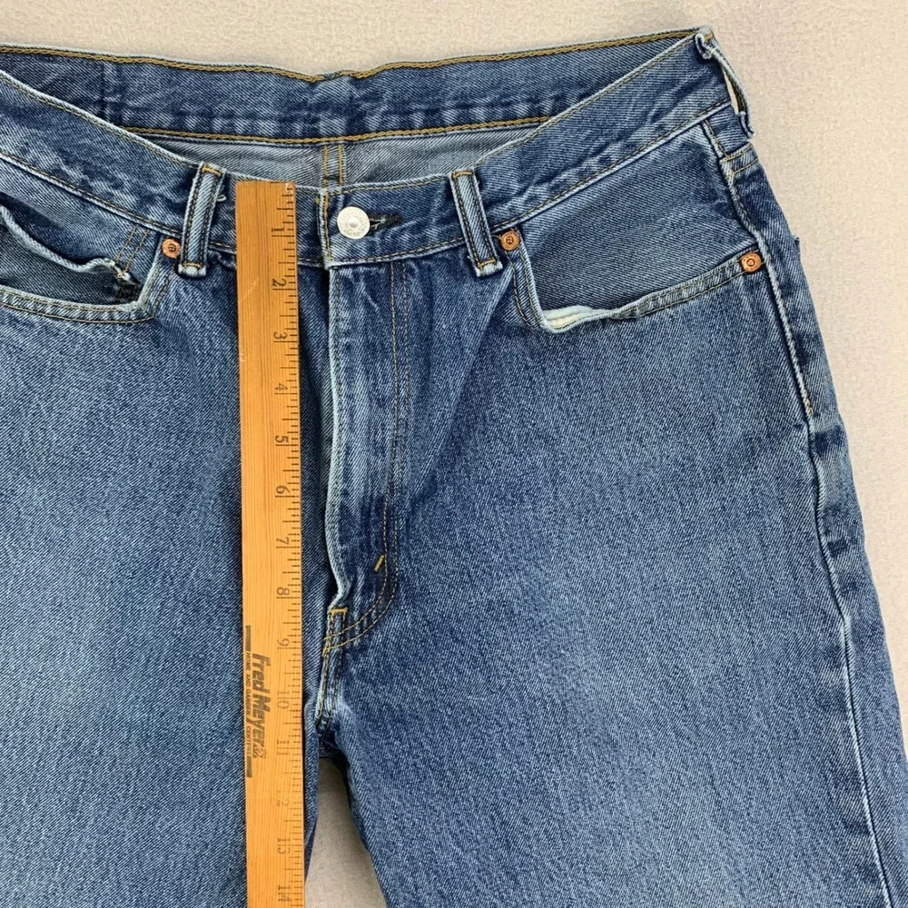 Levi's Jorts Mens 36 Blue Cut Off Jean Shorts Western Denim Y2K Loose‎